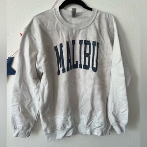 Gildan White Crewneck Malibu Sweater